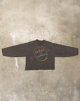FLEUR VINTAGE GREY CREWNECK(DISTRESSED)