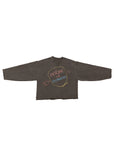 FLEUR VINTAGE GREY CREWNECK(DISTRESSED)
