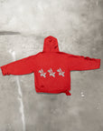 SUNSET STRIP RED HOODIE(DISTRESSED)