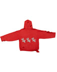 SUNSET STRIP RED HOODIE(DISTRESSED)