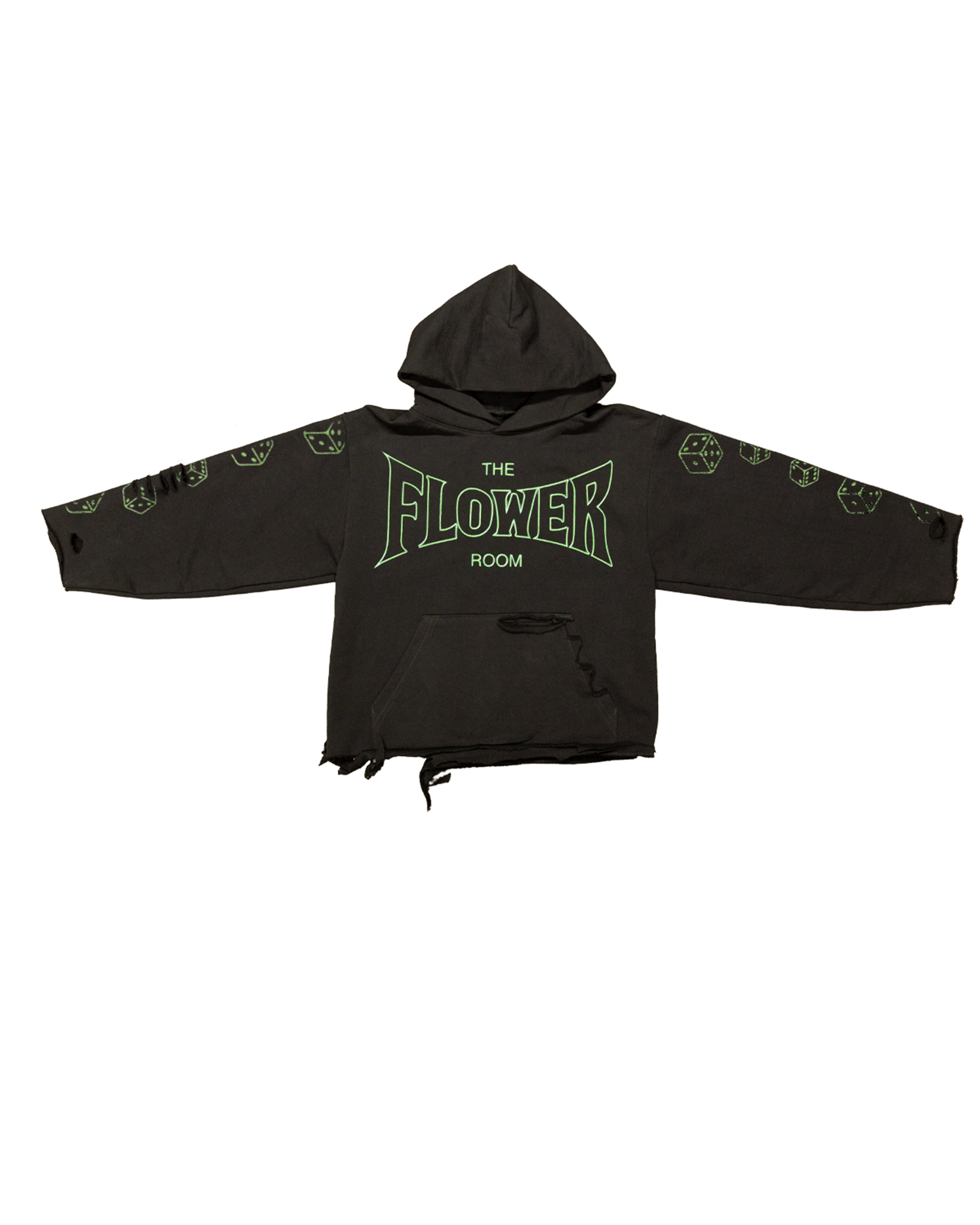 THE FLOWER ROOM HOODIE(DISTRESSED)