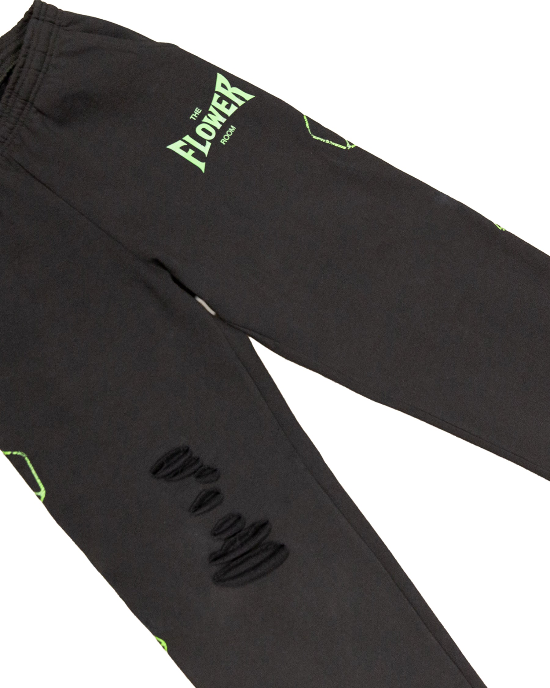 THE FLOWER ROOM STRAIGHT-LEG PANTS(DISTRESSED)