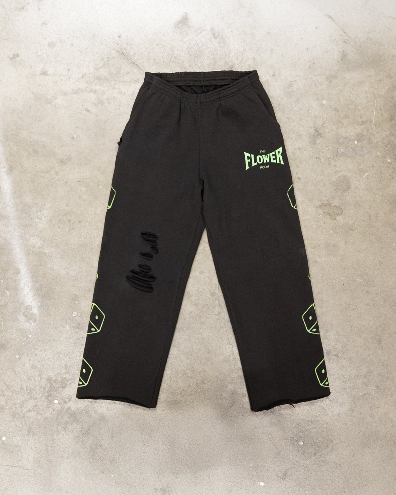 THE FLOWER ROOM STRAIGHT-LEG PANTS(DISTRESSED)