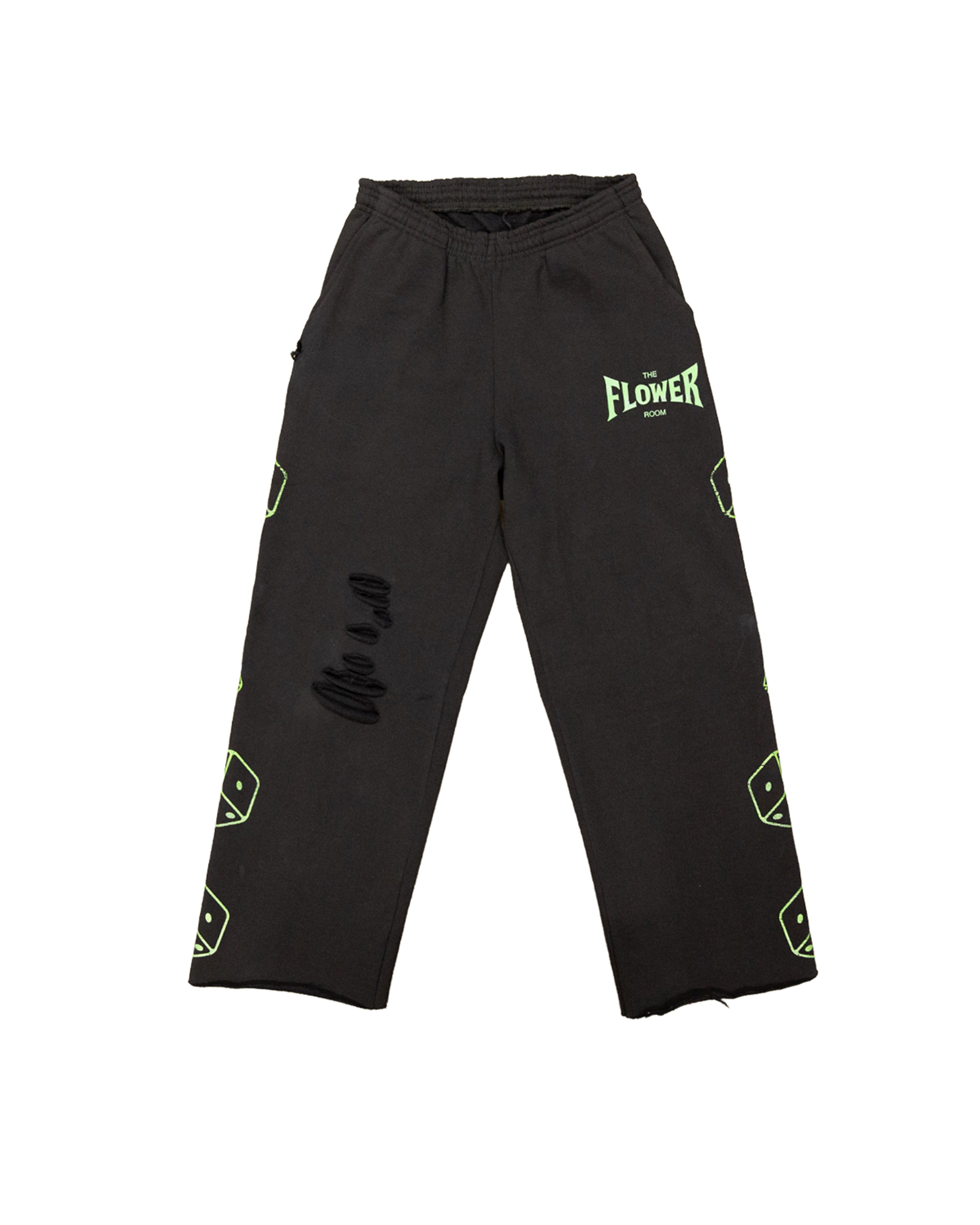 THE FLOWER ROOM STRAIGHT-LEG PANTS(DISTRESSED)